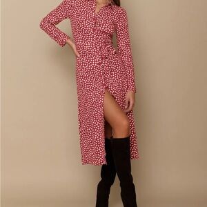 Reformation Brighton Red Floral Women's Dress